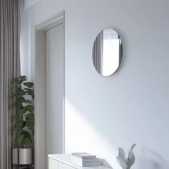 LED-spiegel Ring L, Ø 39 cm, glas, warmwit