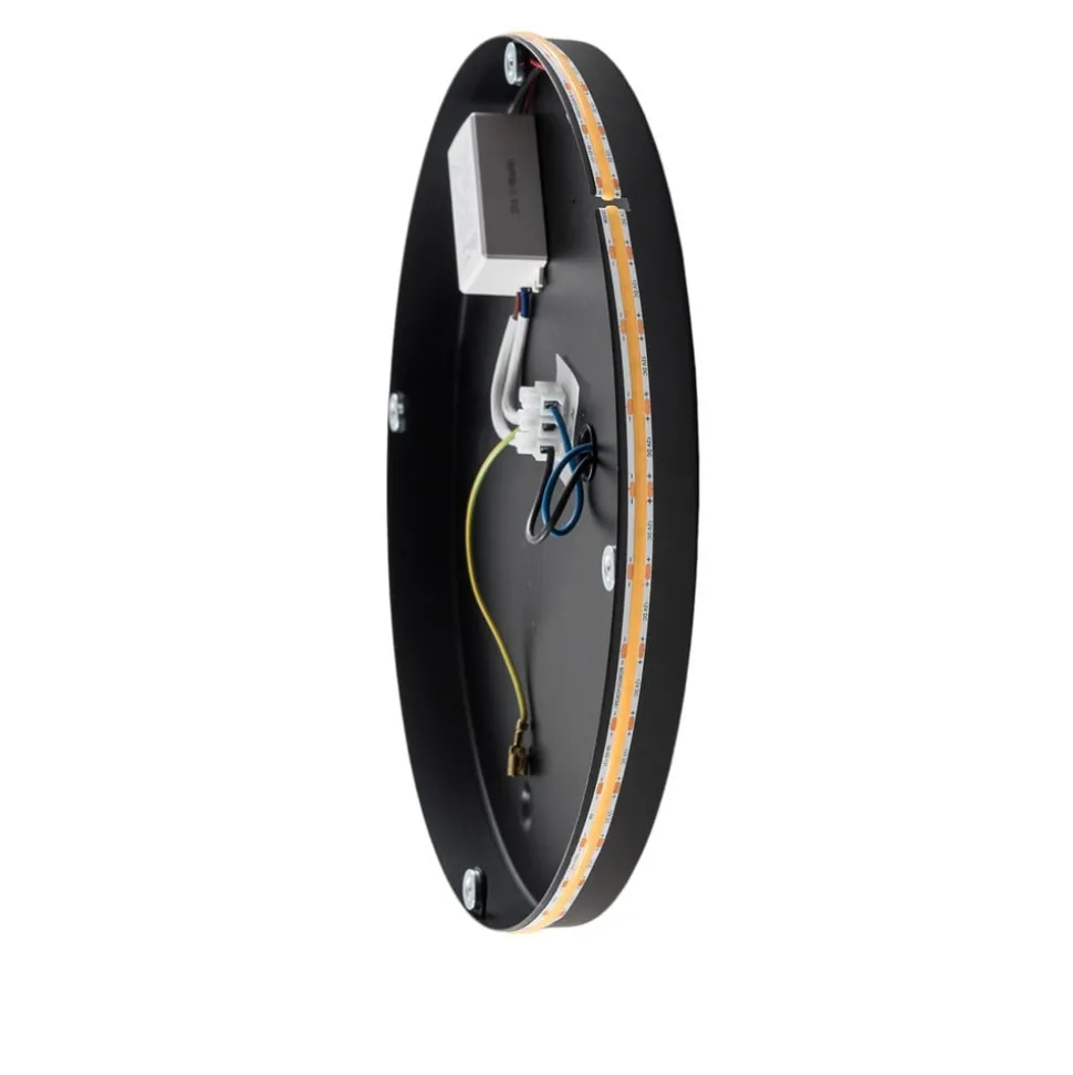 LED-spiegel Ring L, Ø 39 cm, glas, warmwit