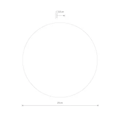 LED-spiegel Ring M, Ø 29 cm, glas, warmwit