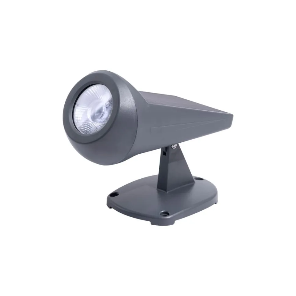 LED-spot op zonne-energie OJE, grijs, dimbaar daglichtsensor timer