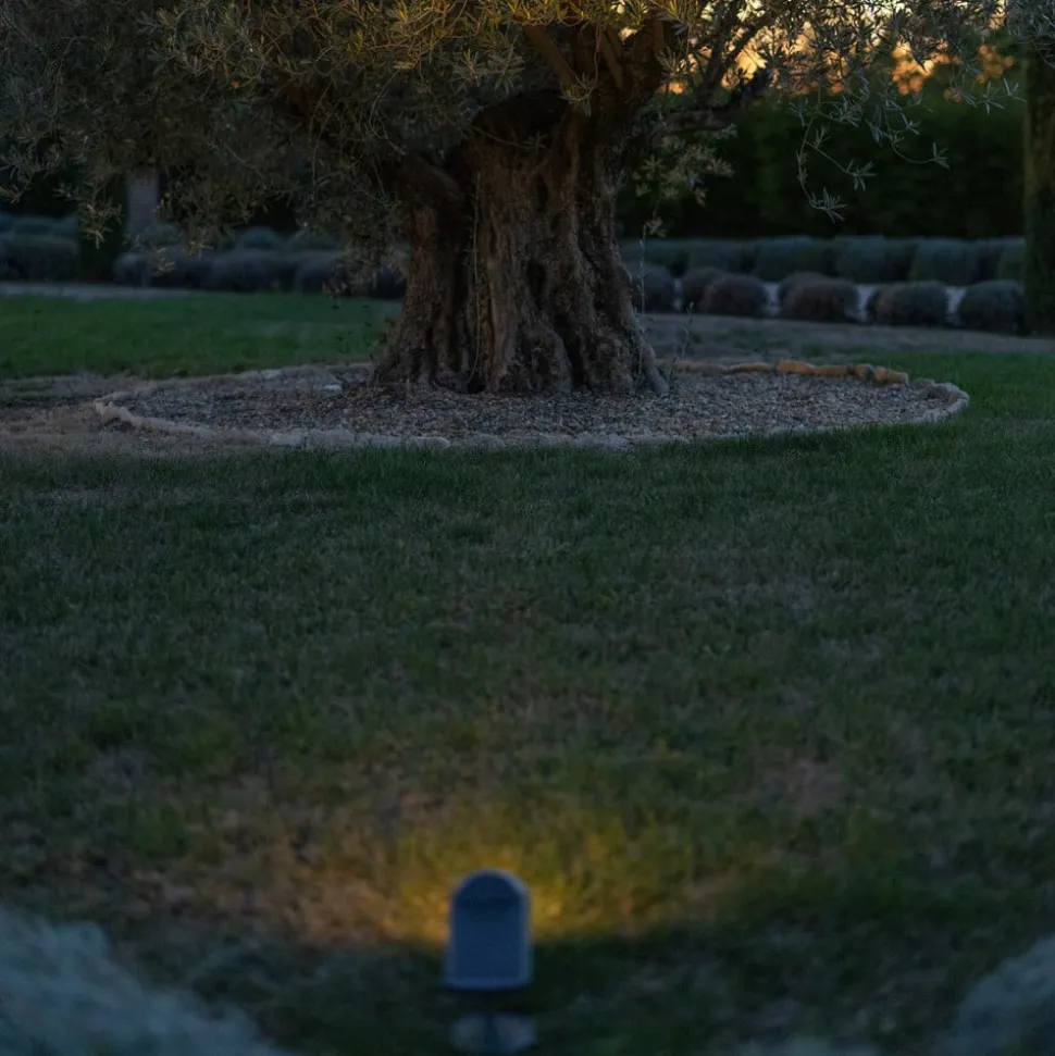 LED-spot op zonne-energie OJE, grijs, dimbaar daglichtsensor timer