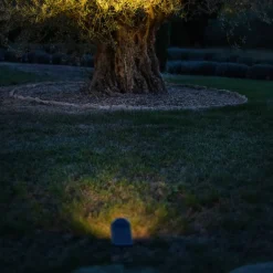 LED-spot op zonne-energie OJE, grijs, dimbaar daglichtsensor timer