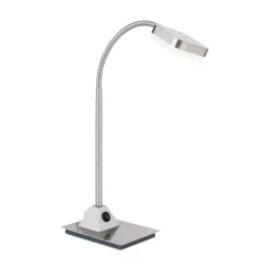 LED-tafellamp Tobias, mat nikkel