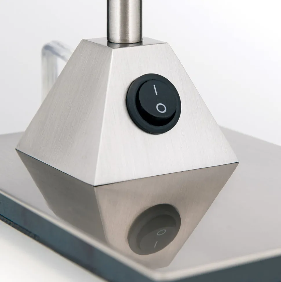 LED-tafellamp Tobias, mat nikkel