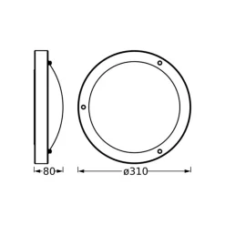 LEDVANCE Bathroom Classic Round plafond Ø31cm