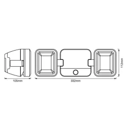 LEDVANCE Battery LED Spotlight buitenwandlamp 2l