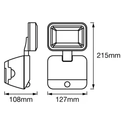 LEDVANCE Battery LED Spotlight buitenwandlamp 1l