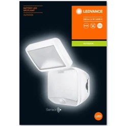 LEDVANCE Battery Spotlight buitenwand 1-lamp wit