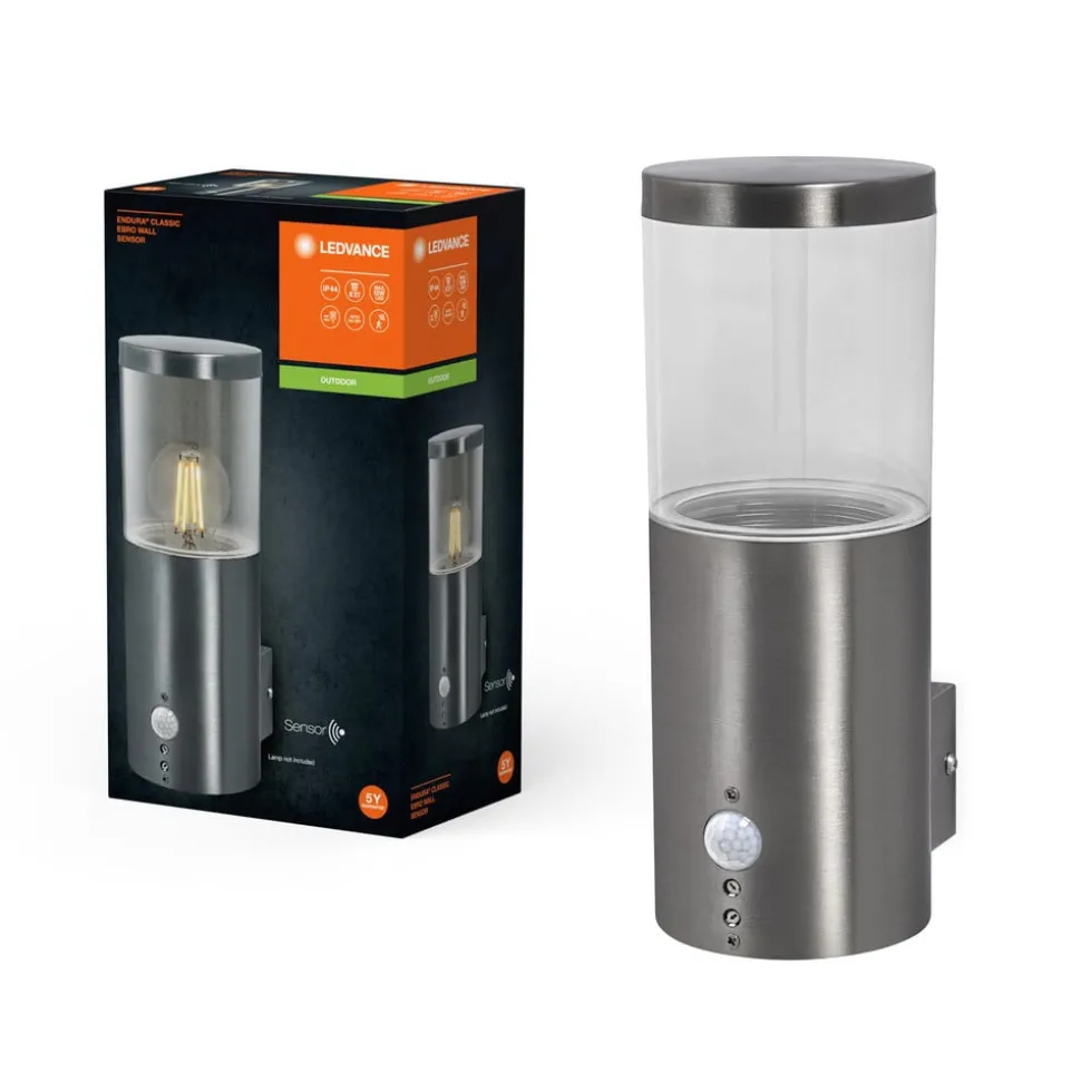 LEDVANCE buitenwandlamp Endura Classic Ebro Sensor roestvrij staal