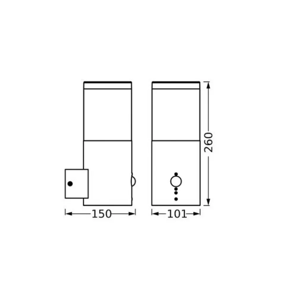 LEDVANCE buitenwandlamp EnduraClassic Ebro Sensor donkergrijs