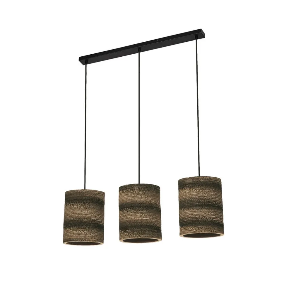 LEDVANCE Cilinder hanglamp, 3-lamps, bruin, golfkarton