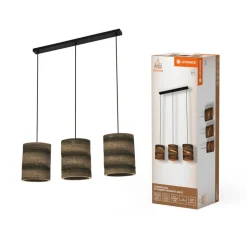 LEDVANCE Cilinder hanglamp, 3-lamps, bruin, golfkarton