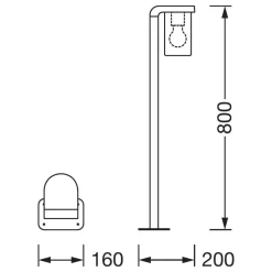 Ledvance Endura Classic Cascade tuinpadverlichting amber