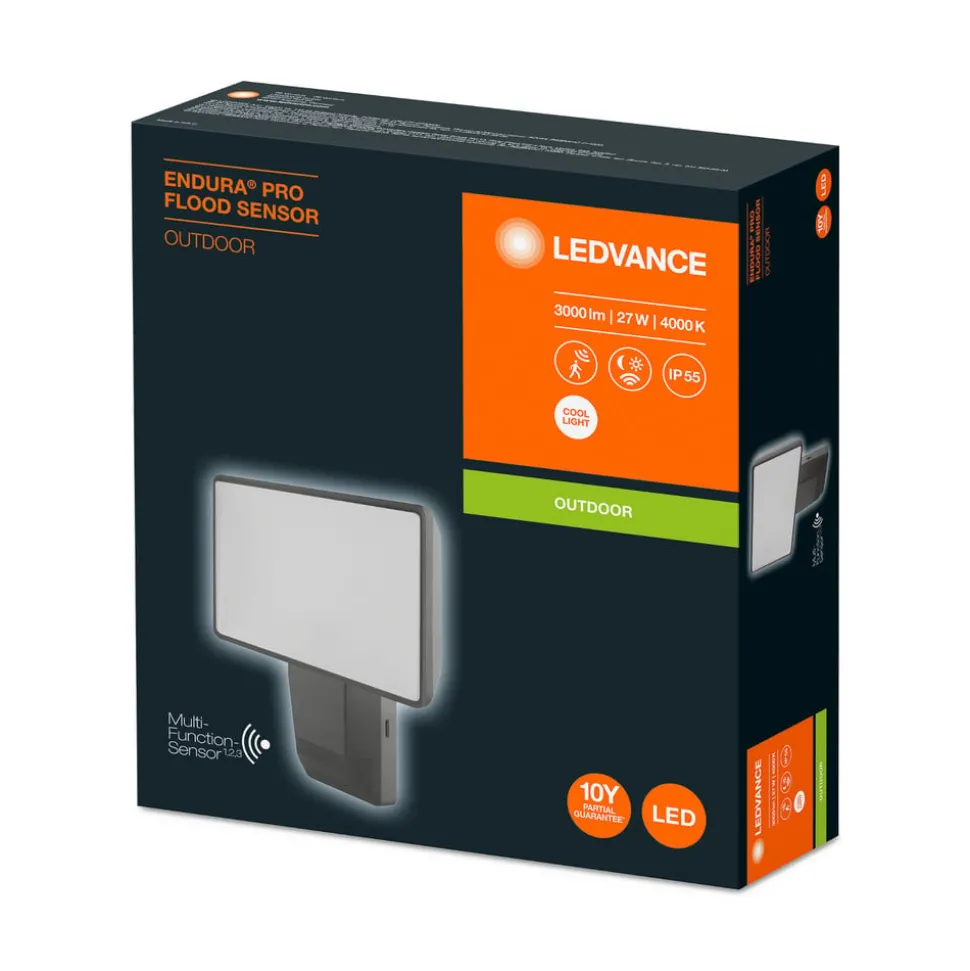 LEDVANCE Endura Pro Flood Sensor LED Spot 27W grijs