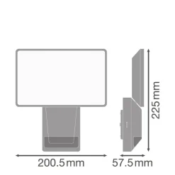 LEDVANCE Endura Pro Flood Sensor LED Spot 27W grijs