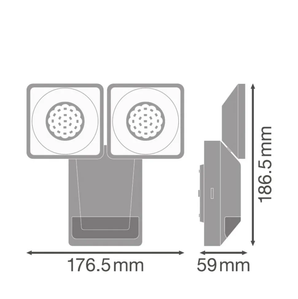LEDVANCE Endura Pro Spot Sensor LED spot 16W grijs