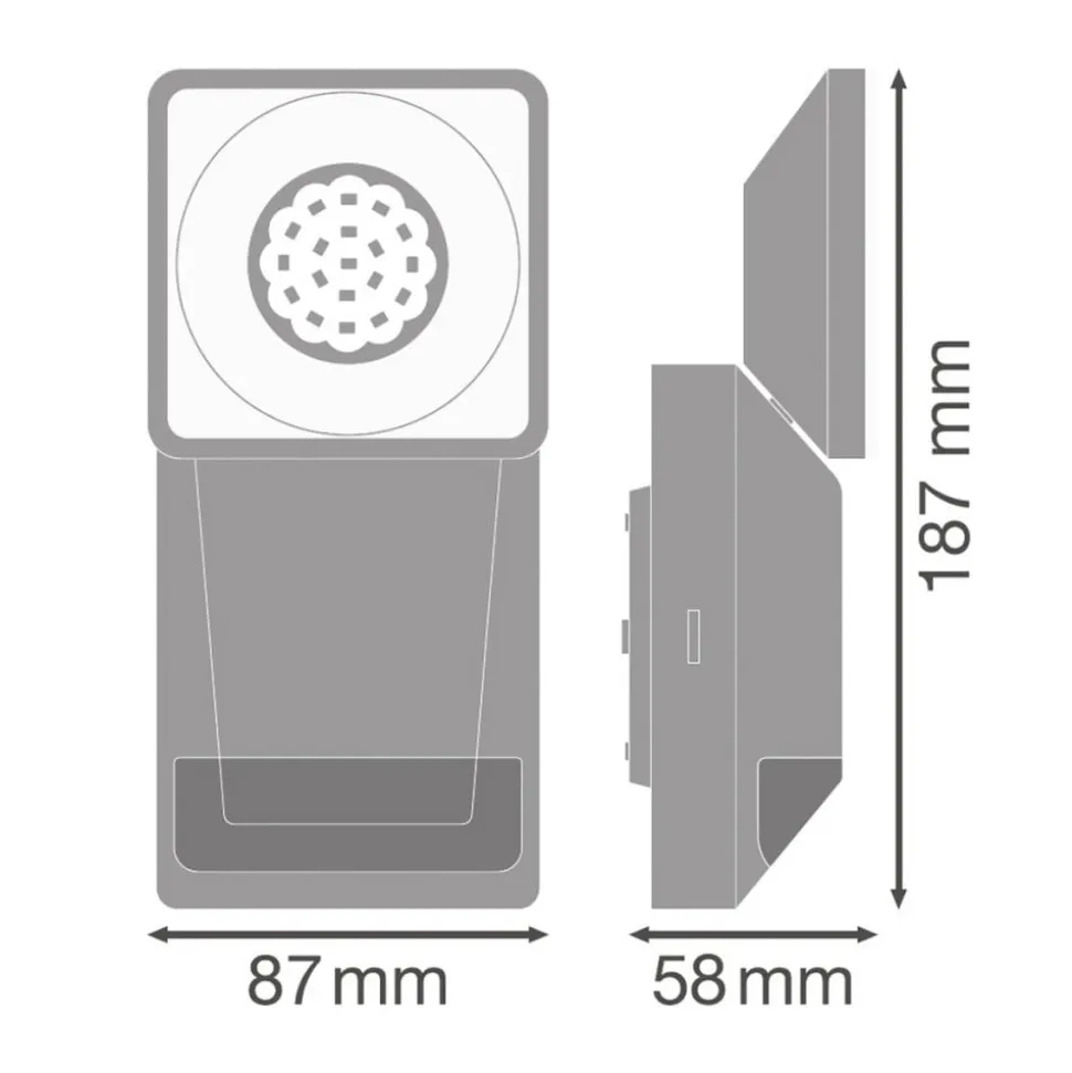 LEDVANCE Endura Pro Spot Sensor LED spot 8W grijs