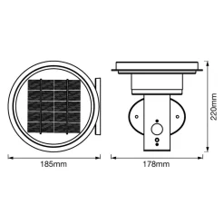 LEDVANCE Endura solar Double Circle muur zwart