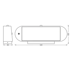 LEDVANCE Endura Style Solar Oval wandlamp 3000K