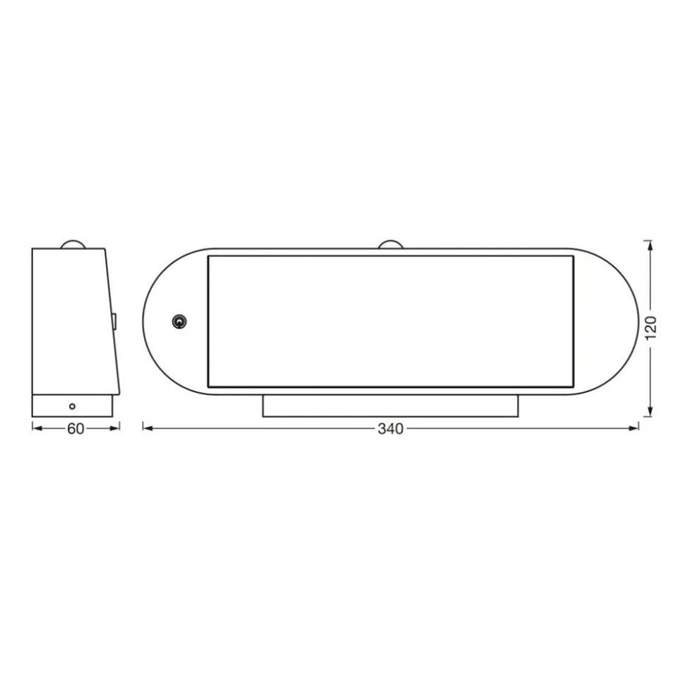 LEDVANCE Endura Style Solar Oval wandlamp 3000K