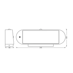 LEDVANCE Endura Style Solar Oval wandlamp 4000K