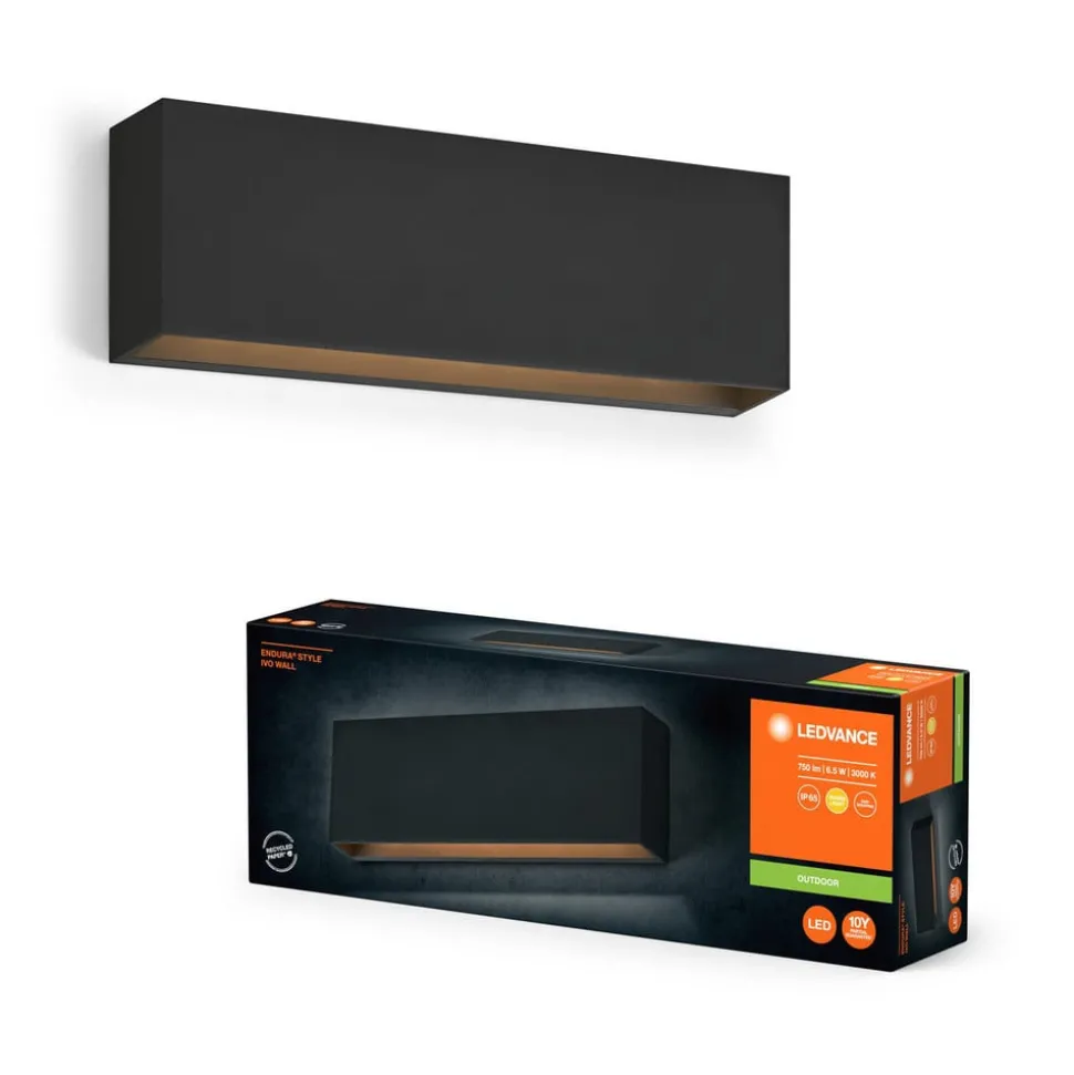 LEDVANCE LED buitenwandlamp Endura Style Ivo, donkergrijs