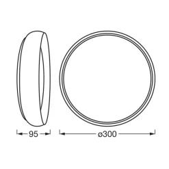 LEDVANCE LED plafondlamp Orbis Livia Ø 30 cm, grijs, metaal