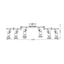 LEDVANCE LED plafondspot GU10, 6-lamps, wit