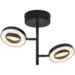 LEDVANCE LED plafondspot Saturnus, 2-lamps CCT, hoog, zwart