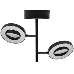 LEDVANCE LED plafondspot Saturnus, 2-lamps CCT, hoog, zwart