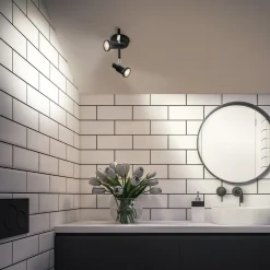 LEDVANCE LED plafondspot GU10, 2-lamps, zwart