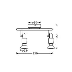 LEDVANCE LED plafondspot GU10, 2-lamps, zwart