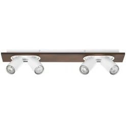 LEDVANCE LED plafondspot Mercury GU10, 4-lamps, hout/wit