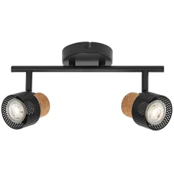 LEDVANCE LED plafondspot Kurk, GU10, 2-lamps, dimbaar, zwart