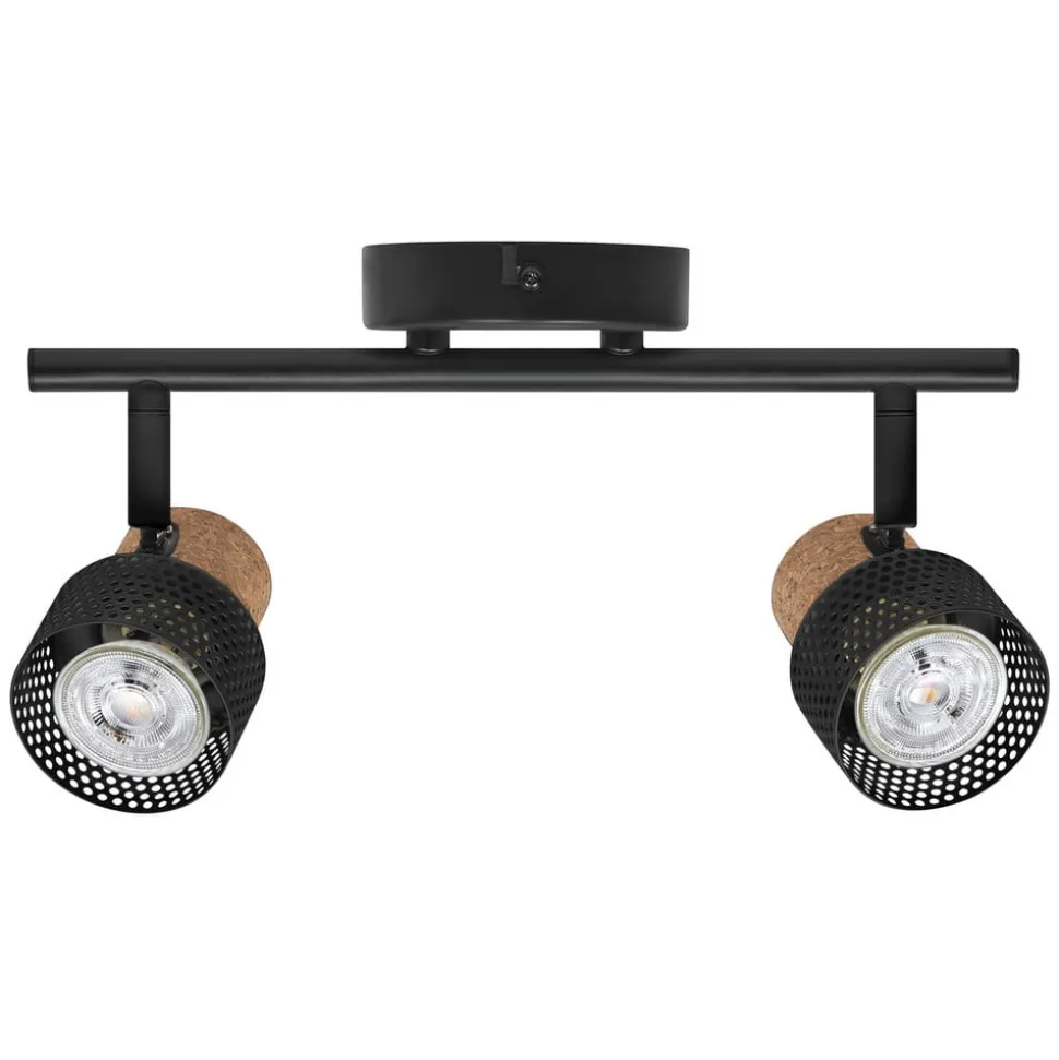 LEDVANCE LED plafondspot Kurk, GU10, 2-lamps, dimbaar, zwart