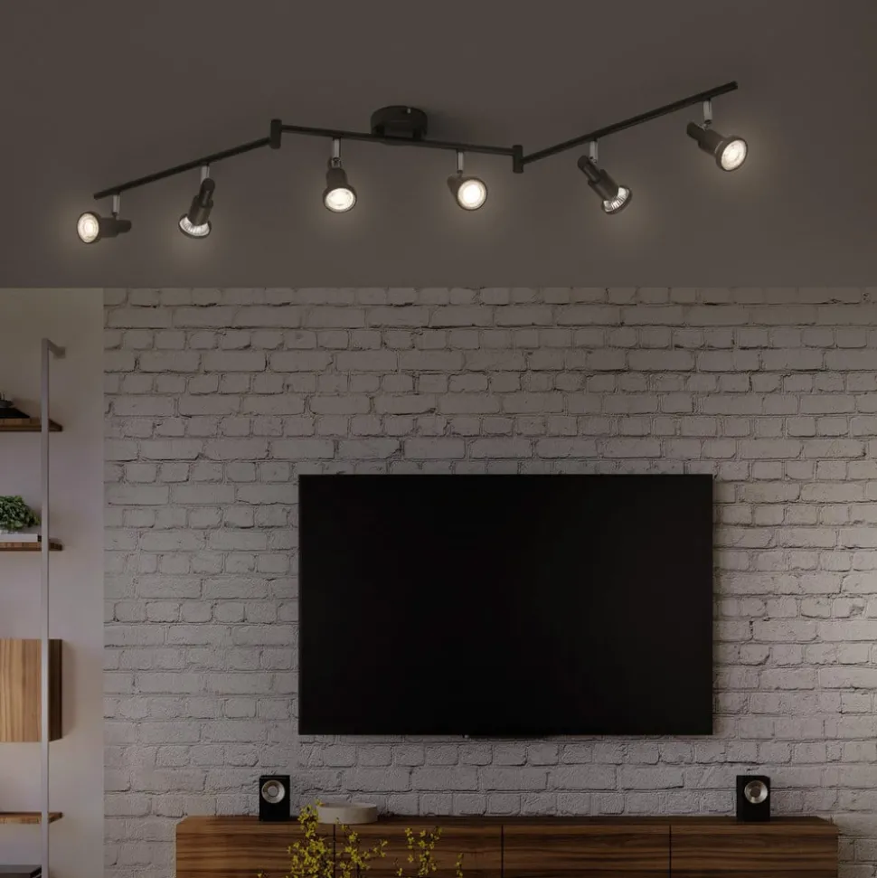 LEDVANCE LED plafondspot GU10, 6-lamps, zwart