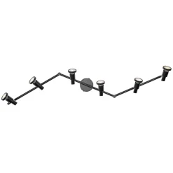 LEDVANCE LED plafondspot GU10, 6-lamps, zwart