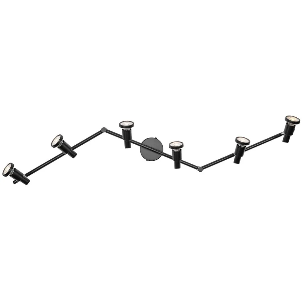 LEDVANCE LED plafondspot GU10, 6-lamps, zwart