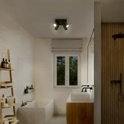 LEDVANCE LED spot Octagon dimbaar, 4-lamps vierkant zwart