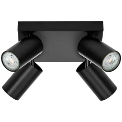 LEDVANCE LED spot Octagon dimbaar, 4-lamps vierkant zwart