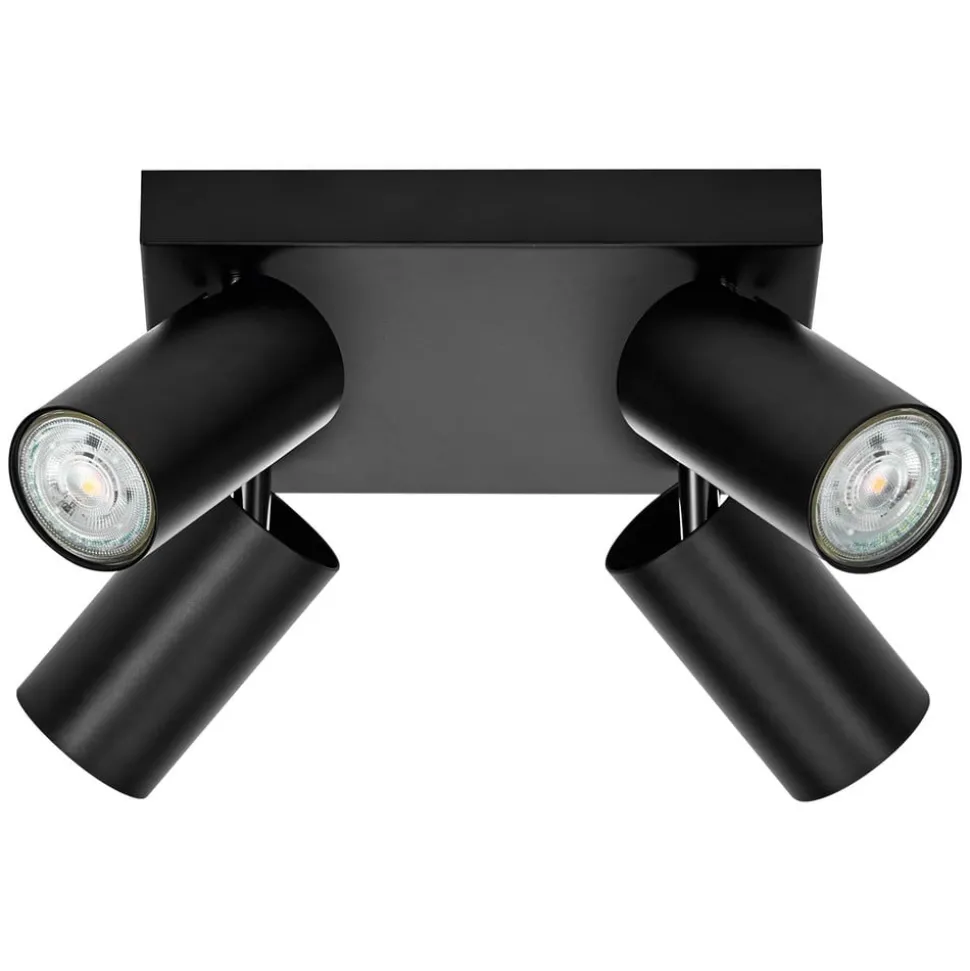 LEDVANCE LED spot Octagon dimbaar, 4-lamps vierkant zwart