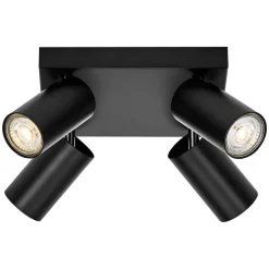 LEDVANCE LED spot Octagon dimbaar, 4-lamps vierkant zwart