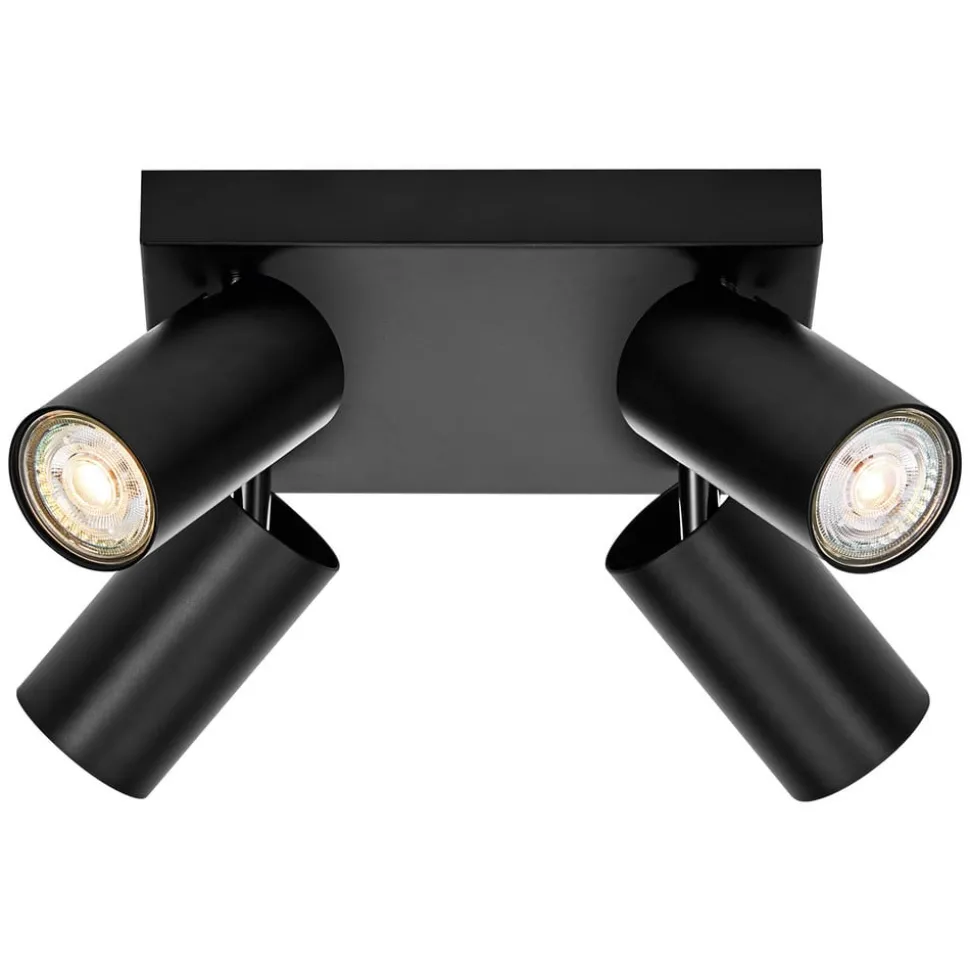 LEDVANCE LED spot Octagon dimbaar, 4-lamps vierkant zwart