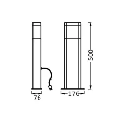 LEDVANCE LED tuinpadverlichting Endura Hybrid Dallas, donkergrijs