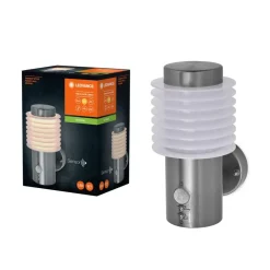 LEDVANCE LED wandlamp Endura Style Rondo, roestvrij staal, sensor