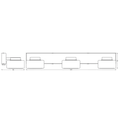 LEDVANCE LED wandlamp Orbis Flame, 3-lamps, chroom, IP44