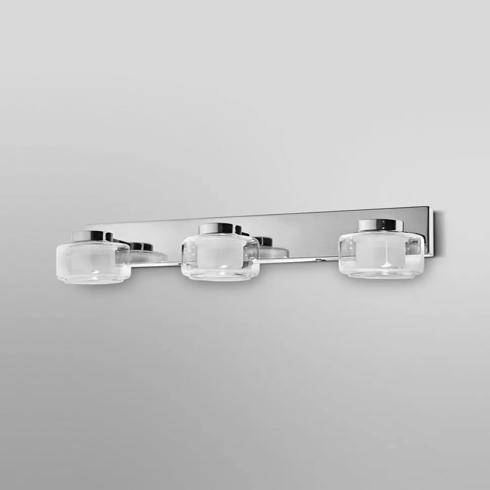 LEDVANCE LED wandlamp Orbis Flame, 3-lamps, chroom, IP44