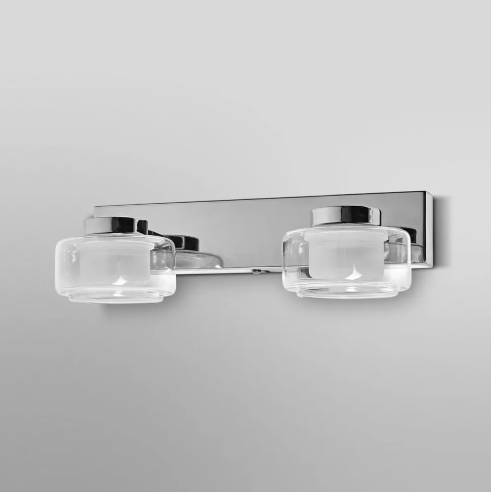 LEDVANCE LED wandlamp Orbis Flame, 2-lamps, chroom, IP44