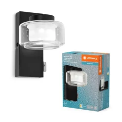 LEDVANCE LED wandlamp Orbis Flame, 1-lamp, zwart, IP44