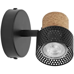 LEDVANCE LED wandspot Cork, GU10, dimbaar, zwart